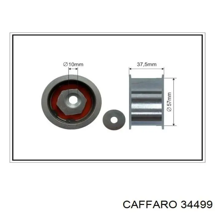 Купити 34499 Caffaro Ролик паразитний ГРМ