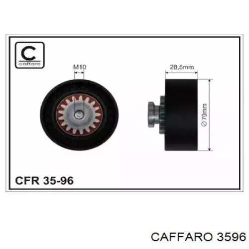 3596 Caffaro ролик приводного ременя, паразитний
