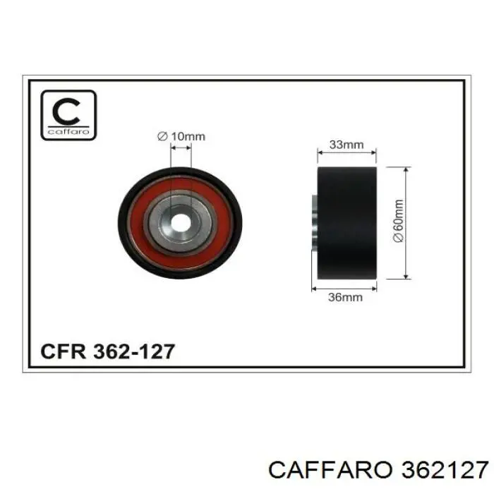 362127 Caffaro ролик ременя грм, паразитний