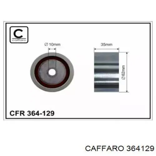Ролик ременя ГРМ, паразитний Caffaro 364129 ціна, від 17.21 USD