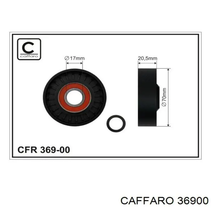 36900 Caffaro ролик натягувача приводного ременя