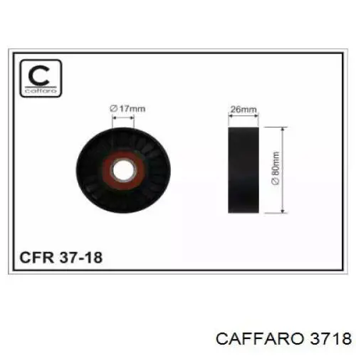 3718 Caffaro ролик натягувача приводного ременя
