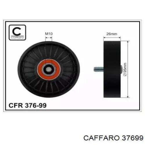 37699 Caffaro Ролик приводного ременя, паразитний
