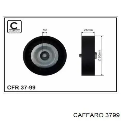 Ролик приводного ременя, паразитний Caffaro 3799 ціна, від 9.76 USD