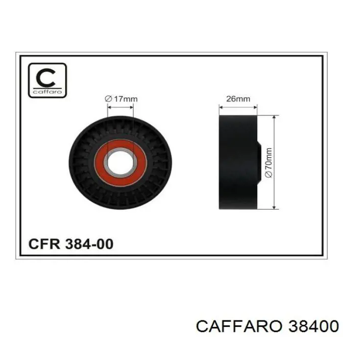 CFR38400 Caffaro ролик натягувача приводного ременя