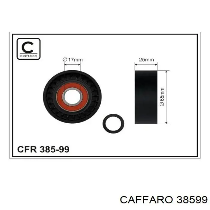38599 Caffaro ролик натягувача приводного ременя