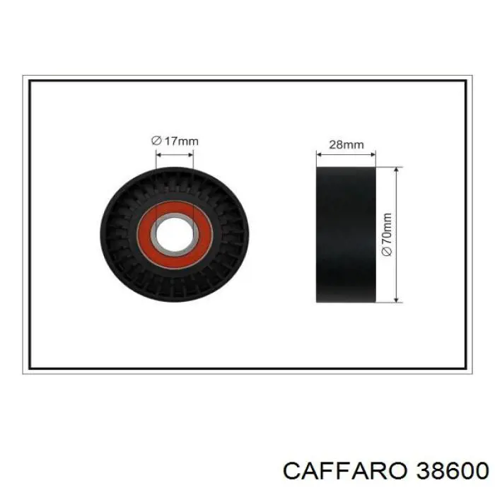 38600 Caffaro ролик натягувача приводного ременя