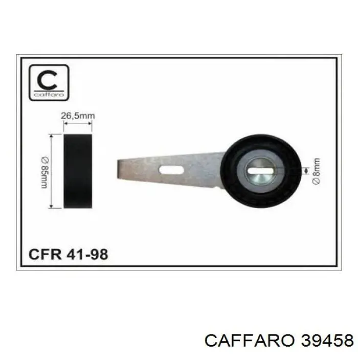 Ролик приводного ременя, паразитний Caffaro 39458 ціна, від 17.33 USD