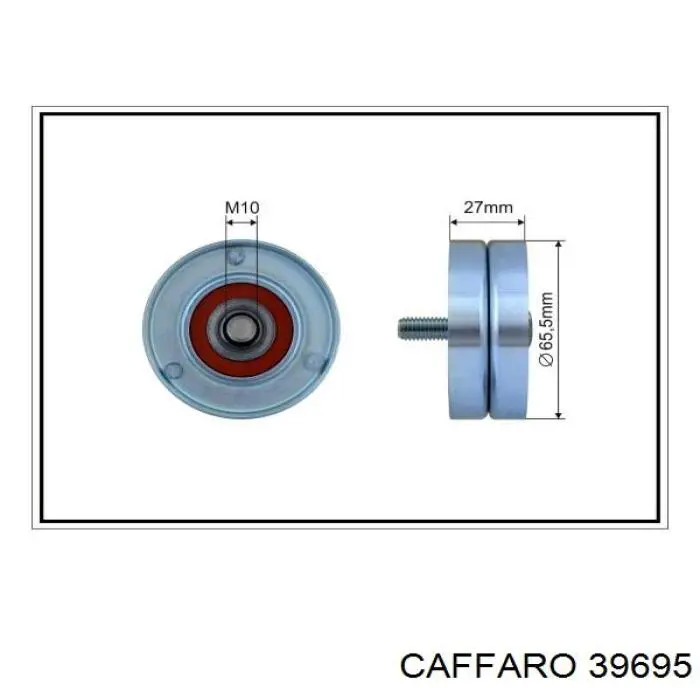 Ролик натягувача приводного ременя 39695 Caffaro