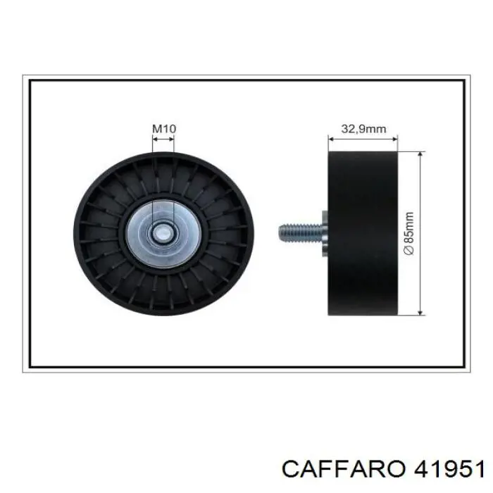 Ролик приводного ременя, паразитний Caffaro 41951 ціна, від 22.89 USD
