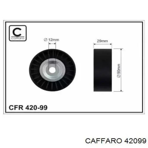 42099 Caffaro ролик натягувача приводного ременя