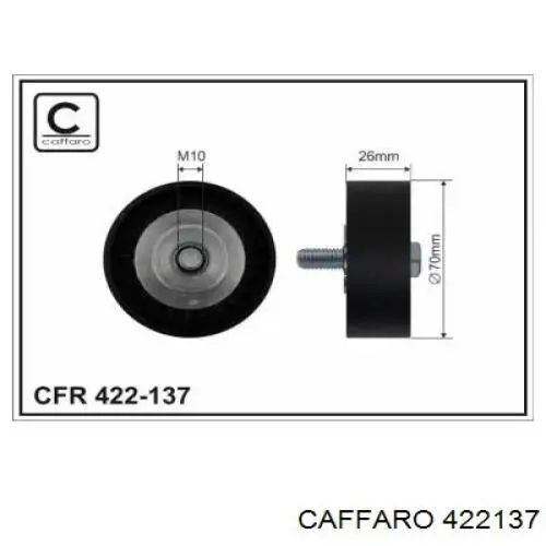 Ролик приводного ременя, паразитний Caffaro 422137 ціна, від 15.76 USD