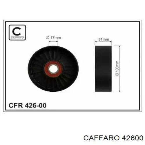 Натяжний ролик Caffaro 42600 ціна, від 12.24 USD
