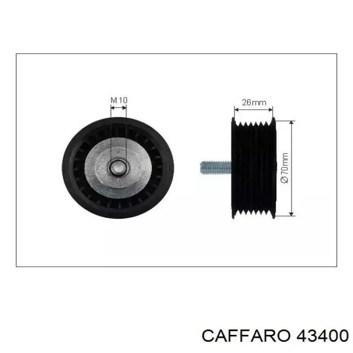 Натяжний ролик Caffaro 43400 ціна, від 9.31 USD