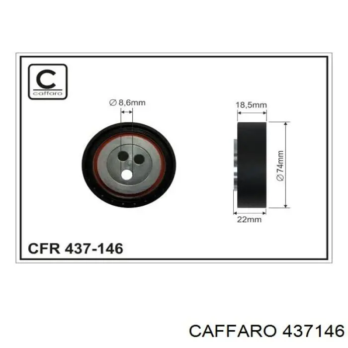 437146 Caffaro ролик натягувача приводного ременя