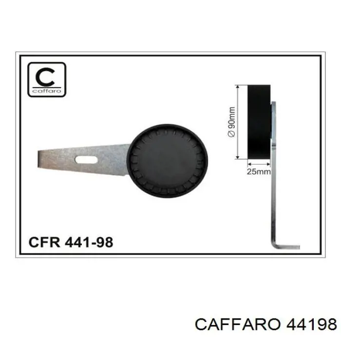 44198 Caffaro ролик натягувача приводного ременя