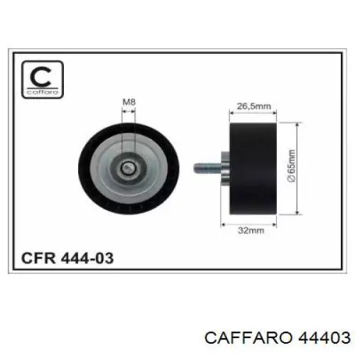 44403 Caffaro ролик приводного ременя, паразитний