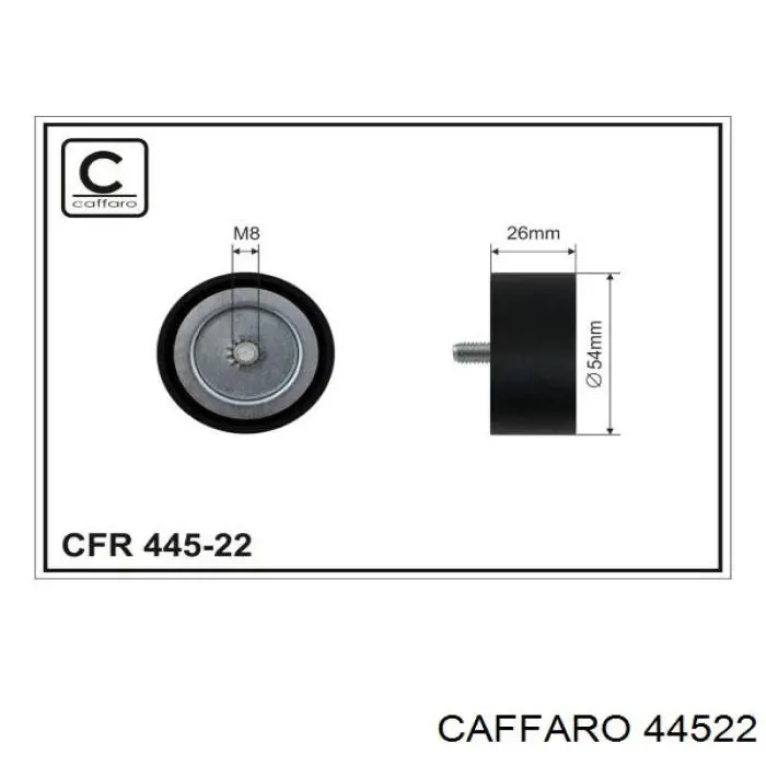 44522 Caffaro ролик приводного ременя, паразитний
