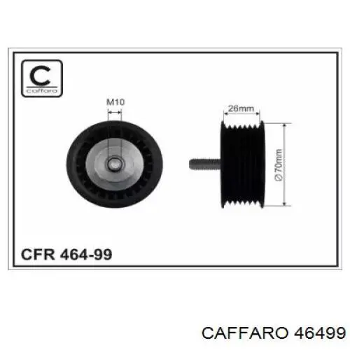 46499 Caffaro ролик приводного ременя, паразитний