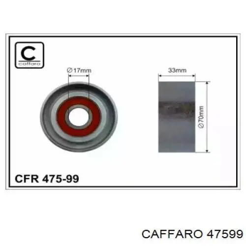 Натяжний ролик Caffaro 47599 ціна, від 21.56 USD