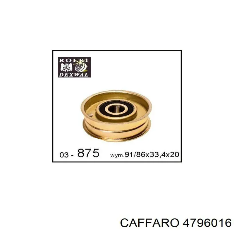 Ролик приводного ременя, паразитний 4796016 Caffaro