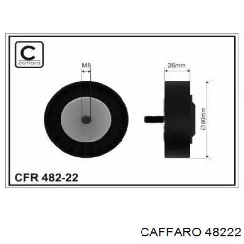 Ролик приводного ременя, паразитний Caffaro 48222 ціна, від 15.03 USD