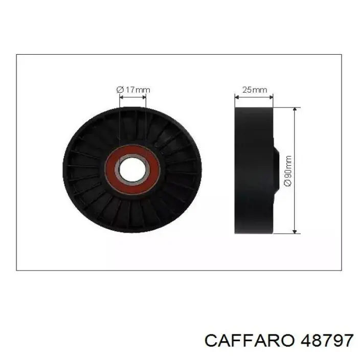 CFR48797 Caffaro ролик натягувача приводного ременя