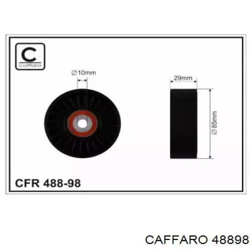 48898 Caffaro Ролик приводного ременя, паразитний