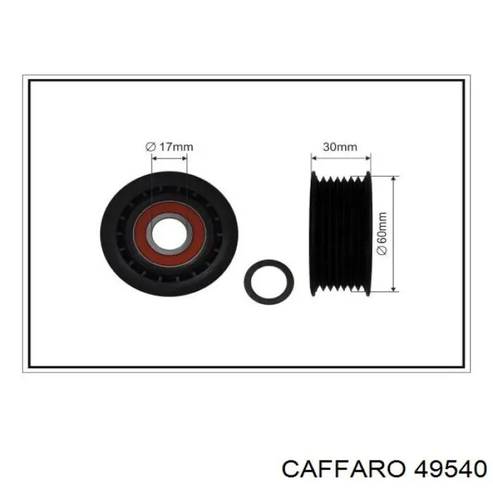 Ролик приводного ременя, паразитний 49540 Caffaro