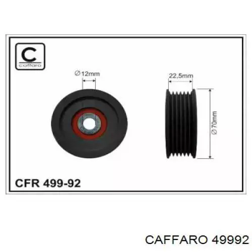 Ролик приводного ременя, паразитний Caffaro 49992 ціна, від 20.04 USD