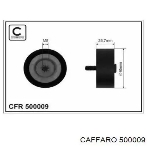 Ролик приводного ременя, паразитний Caffaro 500009 ціна, від 9.72 USD
