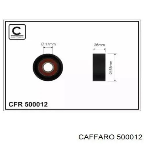 Ролик натягувача приводного ременя 500012 Caffaro