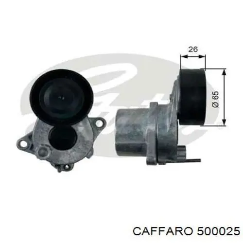 Ролик натягувача приводного ременя CAFFARO 500025