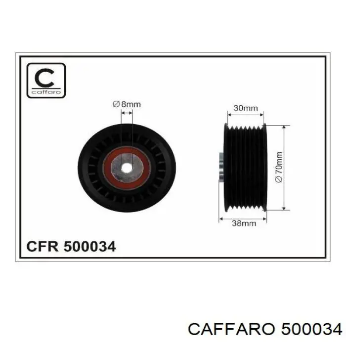 500034 Caffaro ролик приводного ременя, паразитний