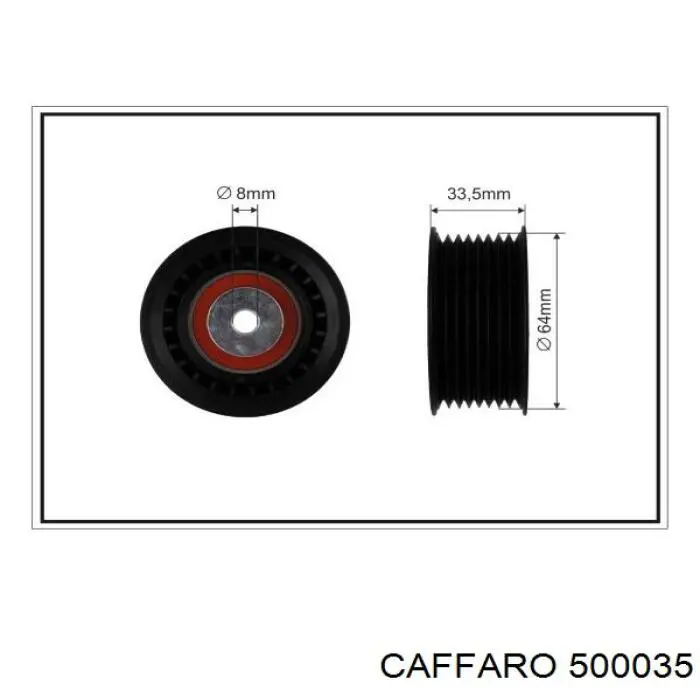 500035 Caffaro ролик натягувача приводного ременя