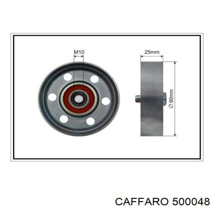 500048 Caffaro Ролик натяжителя ременя агрегатів