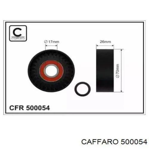 Натяжний ролик Caffaro 500054 ціна, від 8.58 USD