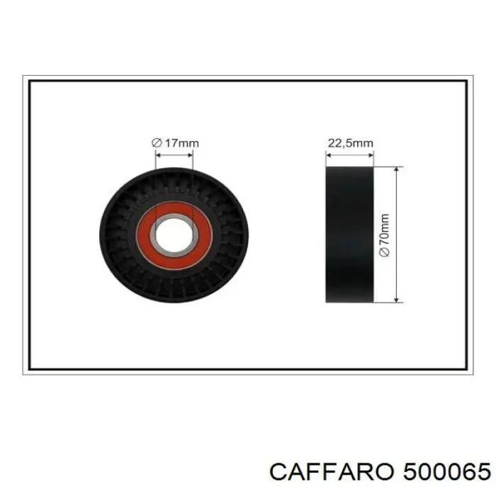 Ролик натягувача приводного ременя 500065 Caffaro