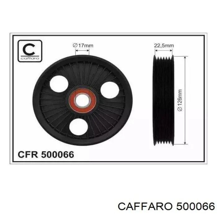 Ролик приводного ременя, паразитний Caffaro 500066 ціна, від 10.28 USD
