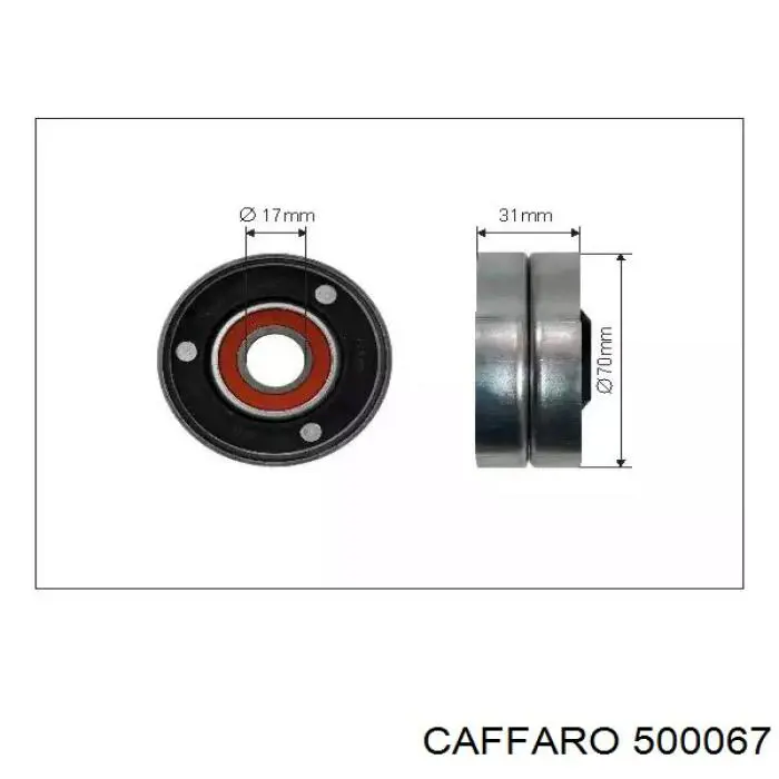 Натяжний ролик Caffaro 500067 ціна, від 11.91 USD