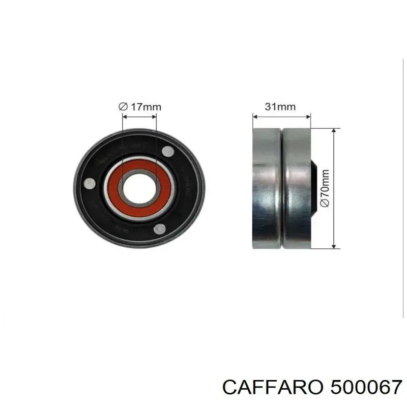CFR500067 Caffaro ролик натягувача приводного ременя