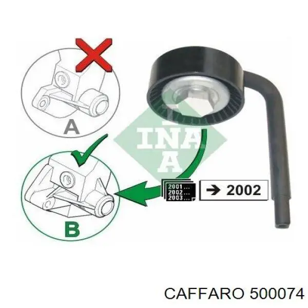 500074 Caffaro ролик натягувача приводного ременя