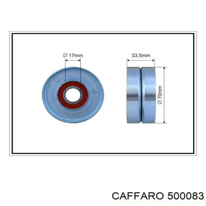 CFR500083 Caffaro ролик натягувача приводного ременя