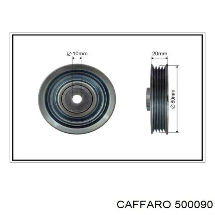 500090 Caffaro ролик приводного ременя, паразитний