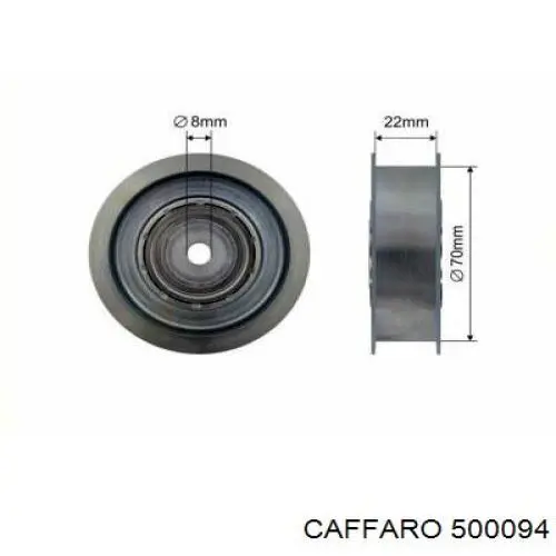 500094 Caffaro ролик приводного ременя, паразитний