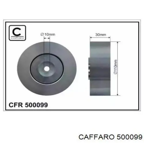 500099 Caffaro ролик натягувача приводного ременя