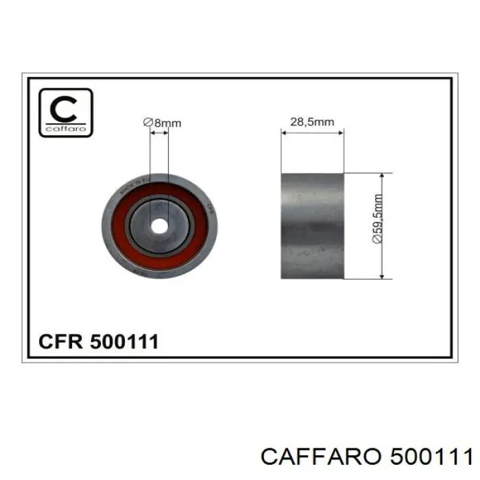 Ролик ременя ГРМ, паразитний 500111 Caffaro