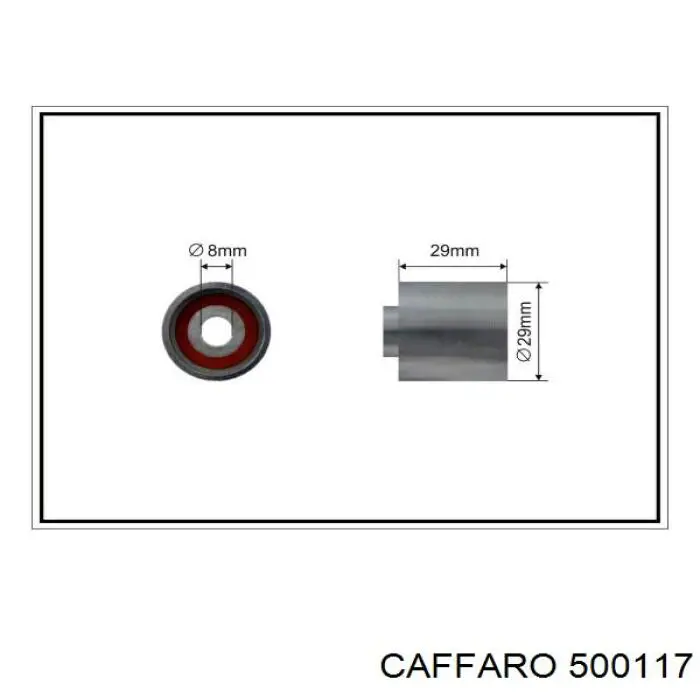 500117 Caffaro ролик ременя грм, паразитний