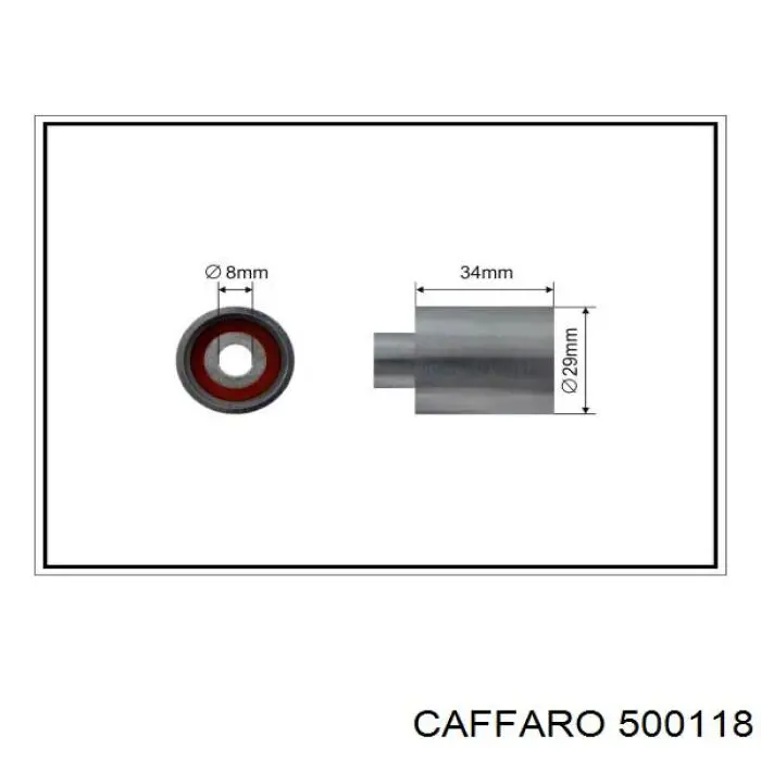 500118 Caffaro ролик ременя грм, паразитний