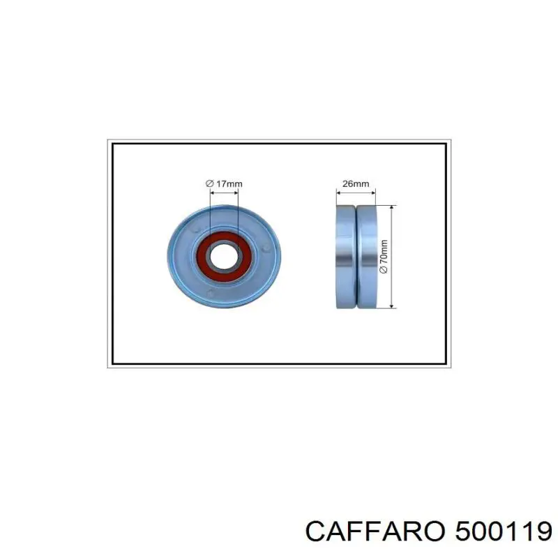 CFR500119 Caffaro ролик натягувача приводного ременя
